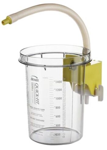 Canister Reusable de 1500 cc con Soporte y Válvula