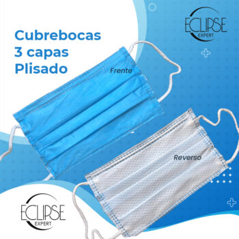 Cubre Bocas Tricapa 100 piezas